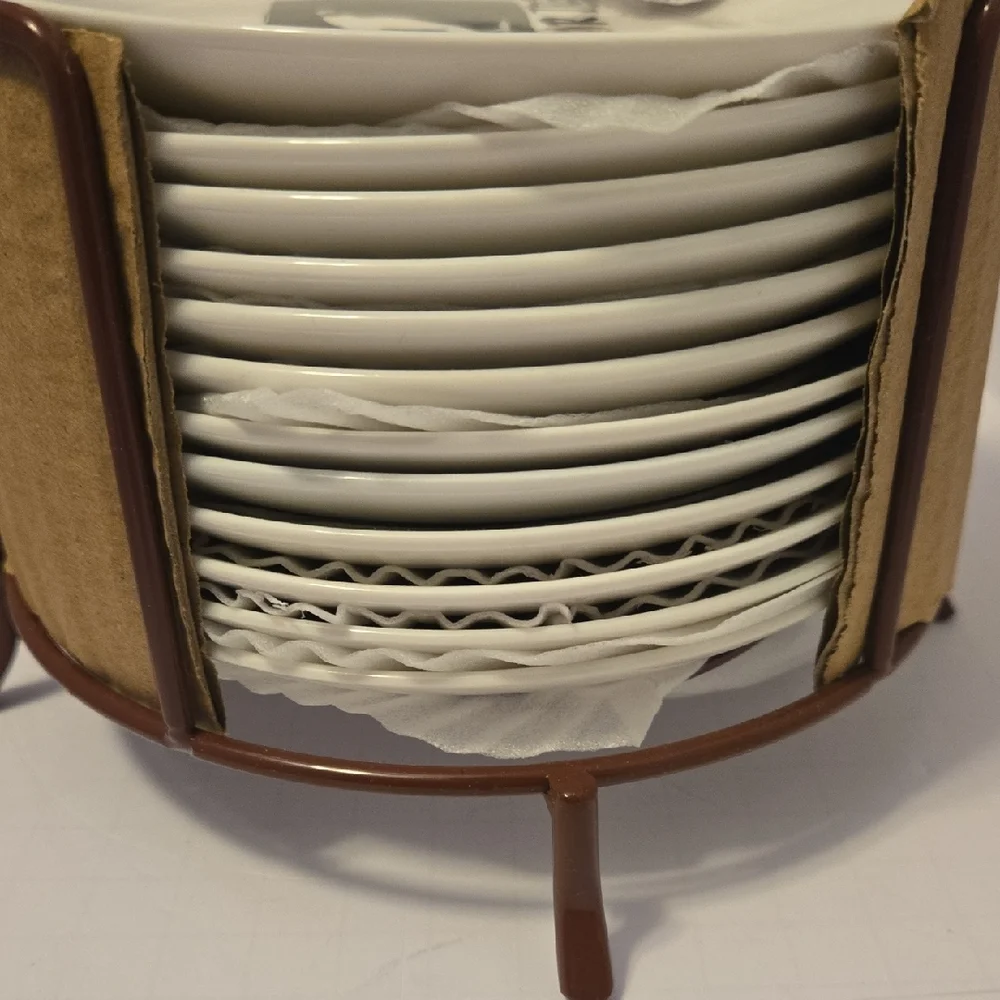 Crate&Barrel Ceramic Basket with Pear Design
